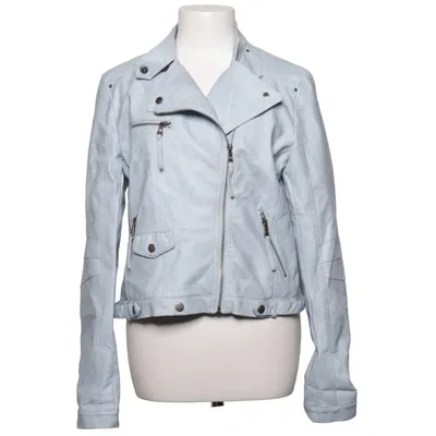 Bikerjack (Blauw) van Softy Collection Polyester, Polyurethaan, Viscose