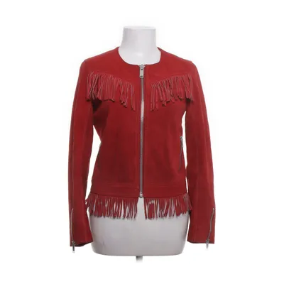 Veste en cuir (Rouge) de Mango Polyester, Cuir