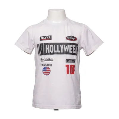 T-shirt (White, Multicolored) from S&D Cotton, Elastane