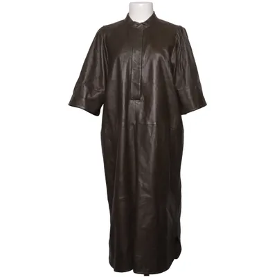 Lederkleid (Braun) von Second Female Baumwolle, Leder
