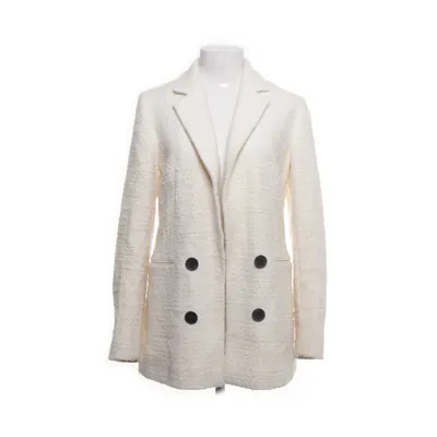 Kavaj (Beige, Vit) från Massimo Dutti Woman Bomull, Polyester, Ull