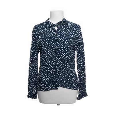 Pussy bow blouse (Blue, White) from Flash Viscose