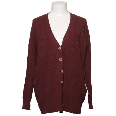 Kofta (Kofta, cardigan, röd, vinröd, red, vine red, 55 % bomull, storlek S eller 36) från Cubus Bomull, Polyamid, Polyester, Ull
