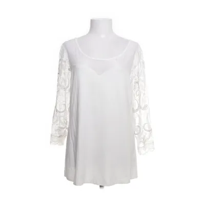 Blouse (White, Beige) from Ricarda M Elastane, Polyester, Viscose