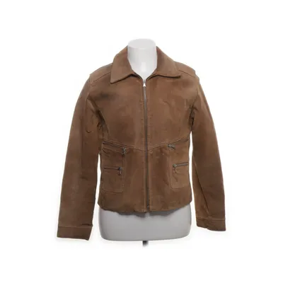 Leather jacket (Brown) from In Linea Polyester, Leather