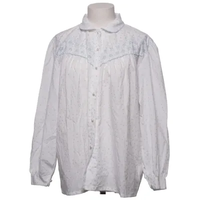 Pajama shirt (White, Blue) from Nuance Cotton, Polyester