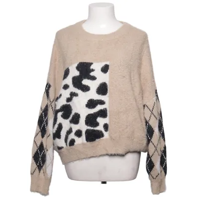 Sweater (Beige, Black, White) from Yu & Me Acrylic, Viscose, Wool