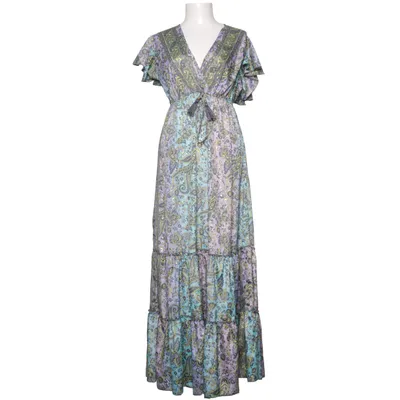 Maxi jurk (Blauw, Groen, Lila) van Bigg Bull Polyester, Zijde