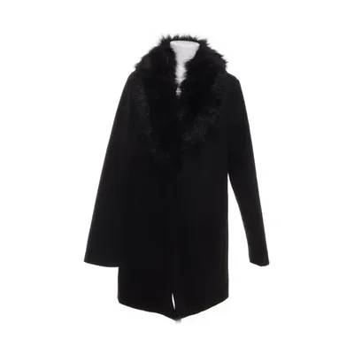 Coat (Black) from MyWear Woman Polyester, Wool, Fur, Acrylic