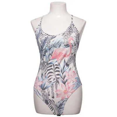 Badpak (Wit, Blauw, Roze) van Topshop Elastaan, Polyester