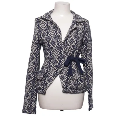 Cardigan cache-cœur (Bleu, Blanc) de Lely Wood Acrylique, Coton