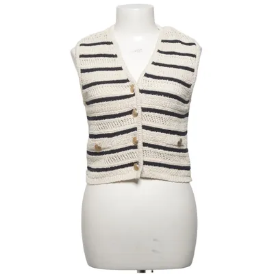 Vest (White, Black) from Zara Cotton, Polyester