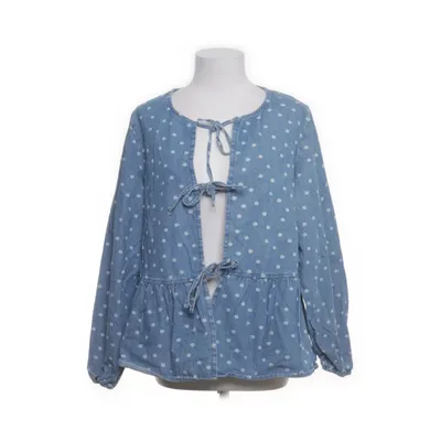 Blouse (Blauw, Wit) van Zizzi Katoen