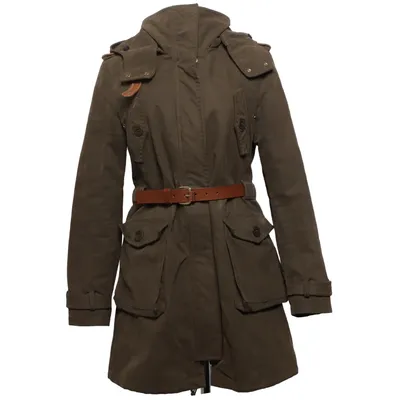 Frakke (Brun) fra Massimo Dutti Bomuld, Polyamid