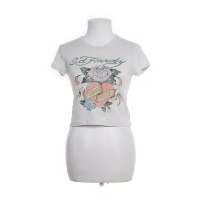 Crop top (Gray, Multicolored) from Ed Hardy x Urban Outfitters Cotton