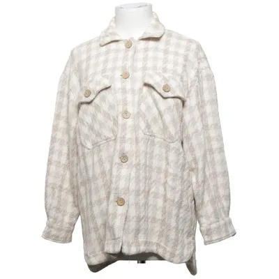 Överskjorta (Beige, Vit) från Pull & Bear Bomull, Polyester