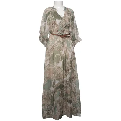 Maxi jurk (Groen, Beige, Bruin) van Adele Altman Elastaan, Polyester, Viscose