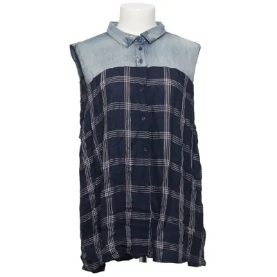 Blouse (Blauw, Wit) van Janina Katoen, Viscose