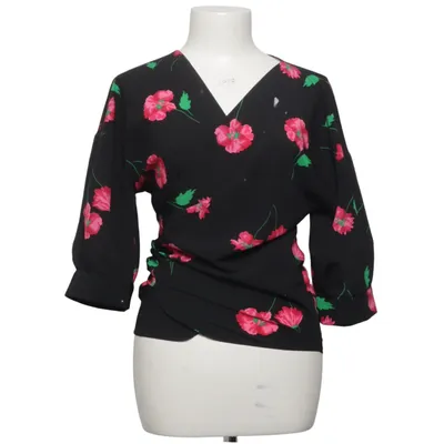 Wrap blouse (Black, Multicolored) from Zara Basic Collection Polyester