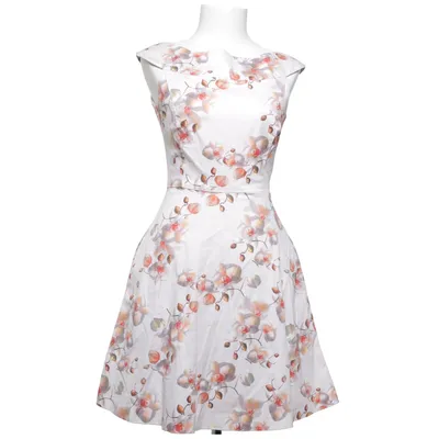 Jurk (Wit, Meerkleurig) van Orsay Katoen, Elastaan, Polyester