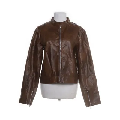 Leren jack (Bruin) van PrettyLittleThing