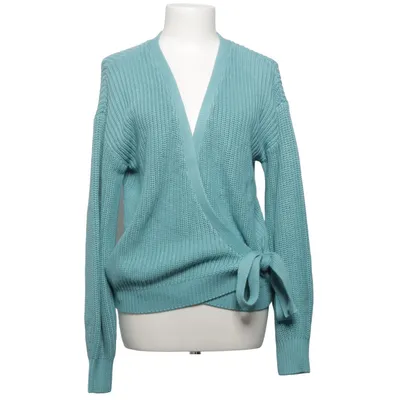 Cardigan cache-cœur (Turquoise) de Linea Tesini Coton, Viscose