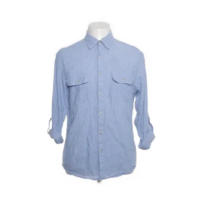 Shirt (Blauw) van Dressmann Katoen, Linnen