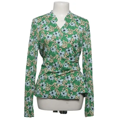 Wrap blouse (Green, Multicolored) from Arket Cotton, Polyamide