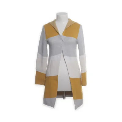 Cardigan (Geel, Wit) van Essentials Viscose, Polyester, Polyamide