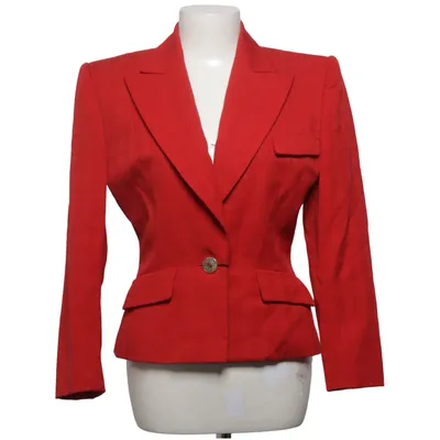 Blazer (Rot) von Norma Kamali Viskose, Wolle