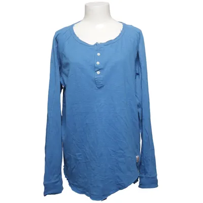 T-shirt manches longues (Bleu) de Vailent Clothing Coton