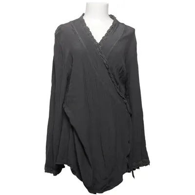 Slå om-cardigan (Grå) fra Peaches Viscose