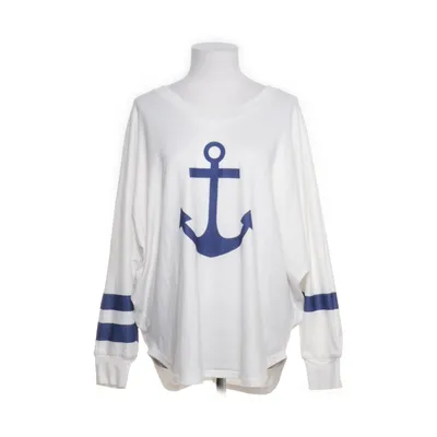 Blouse (White, Blue) from JustFashionNow
