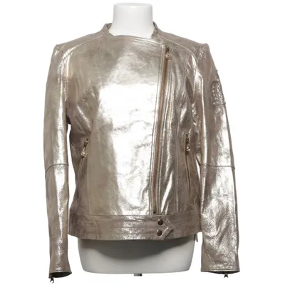 Bikerjakke (Guld) fra Pompoos Læder, Polyester