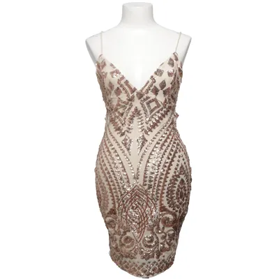 Robe de cocktail (Beige, Or) de Fashion Nova Élasthane, Polyester