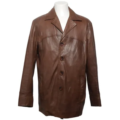 Leather blazer (Brown) from Saki Leather, Polyester