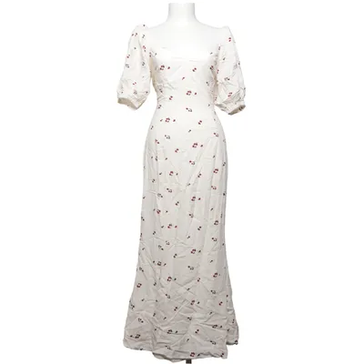 Klänning (Beige, Röd) från Adoore Elastan, Linne, Polyester, Viskos