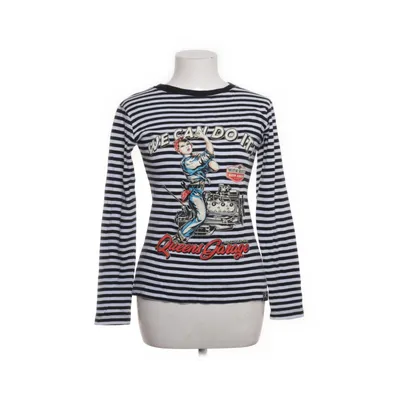 Long sleeve T-shirt (Black, White) from Queen Kerosin Cotton
