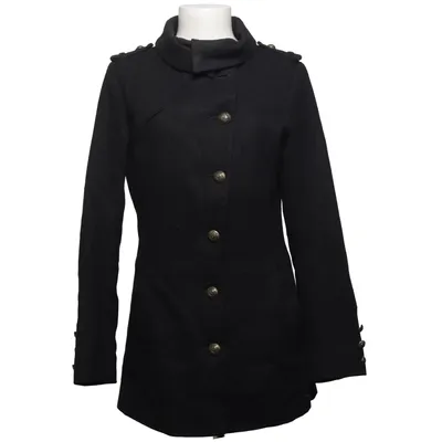Manteau (Noir) de Capture Fibre métallique, Polyester, Laine