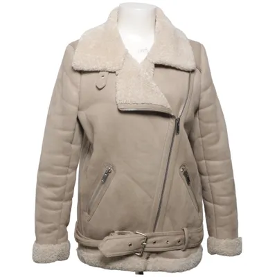 Shearling jacket (Beige) from Zara Woman Polyester