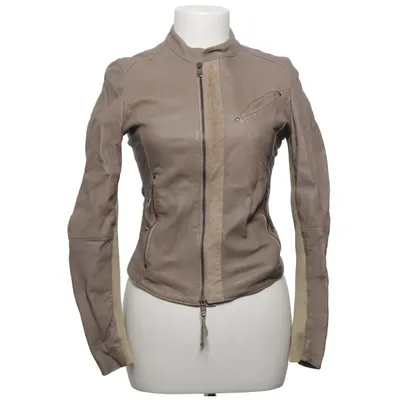 Läderjacka (Beige) från Diesel Black Gold Bomull, Skinn