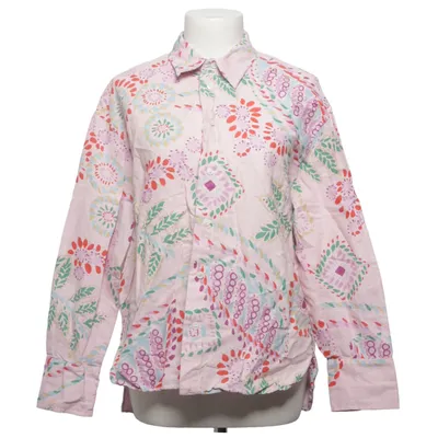 Shirt (Roze, Meerkleurig) van Zara Katoen, Linnen
