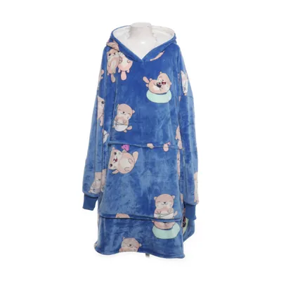 Capuchon jurk (Blauw, Meerkleurig) van The Oodie Polyester
