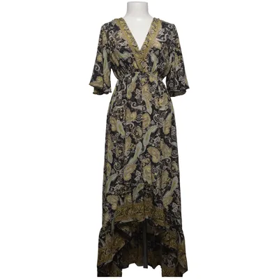 Maxi dress (Black, Green, Multicolored) from Corte Hindu Silk
