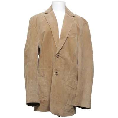 Leather coat (Beige) from Petroff Leather, Polyester