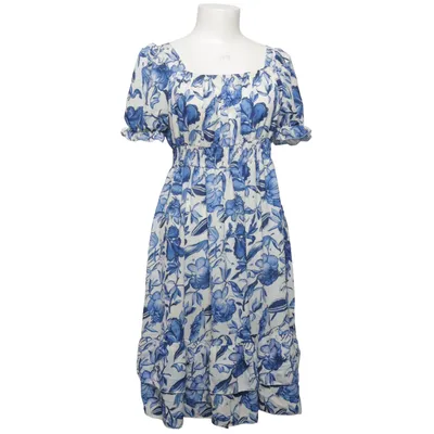 Jurk (Blauw, Wit) van Boohoo Elastaan, Polyester