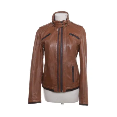 Läderjacka (Brun) från Rizelli by Naz Polyester, Skinn