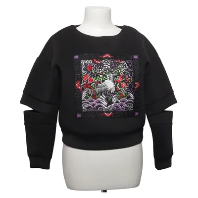Sweatshirt (Zwart, Meerkleurig) van Lucky Leaves Polyester