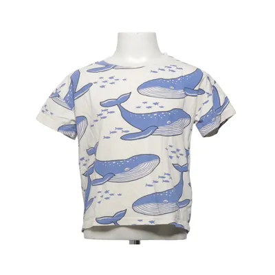 T-shirt (Blue, White) from Lindex Kids Cotton