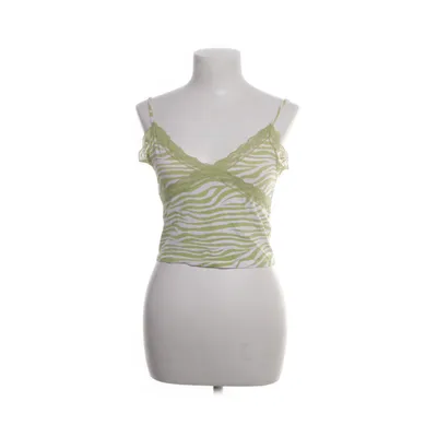 Crop top (Wit, Groen) van FB Sister Katoen, Elastaan